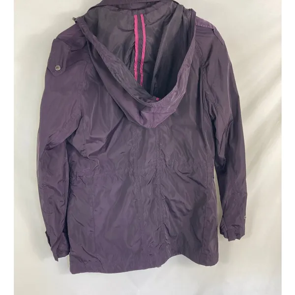 ana Dark Purple Zip Up Packable Windbreaker Jacket Size Large - Image 3