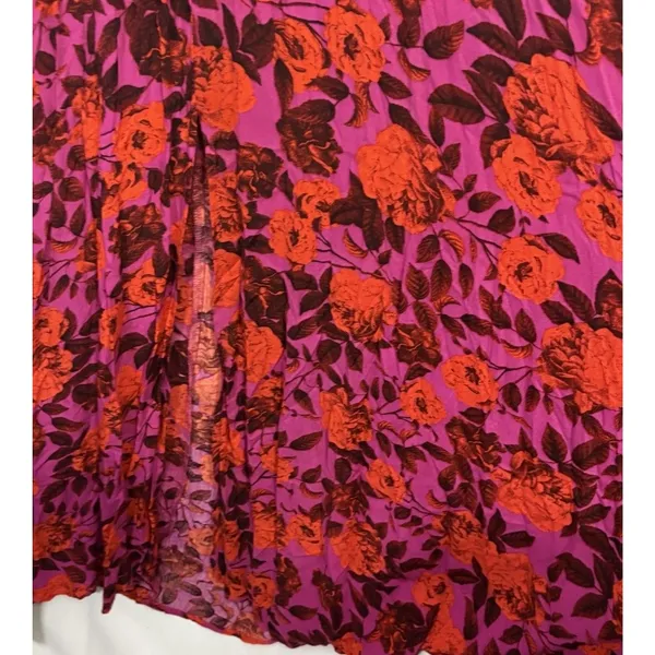Abel The Label Anthropologie Charlotte Maxi Dress Small Fuschia Red Floral Boho - Image 6