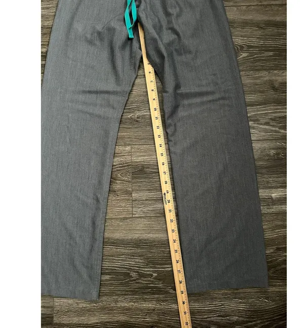 Figs Livingston Basic Scrub Pants Womens S Gray Straight Leg FIONx Medical - Image 2