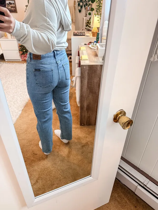 Calvin Klein Straight Leg High-Rise Jeans - Image 2