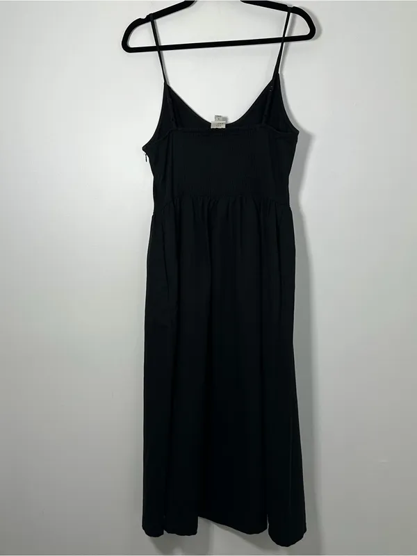 Target A New Day Black Midi Dress Size Small NWT Spaghetti Strap Fit & Flare - Image 3