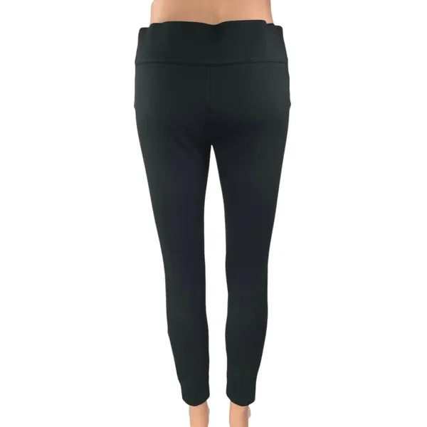 Zara Women's Black Mid Rise Skinny Stretch Trousers Leggings Ankle Pants Size L - Image 3