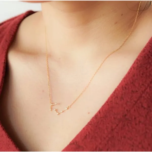 NEW Taurus 18k Gold‎ Constellation Zodiac Star ⭐️ Necklace Birthday Astrology - Image 9