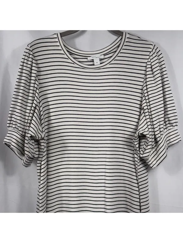 Daily Ritual Large Black White Striped T-Shirt Dress - Image 2