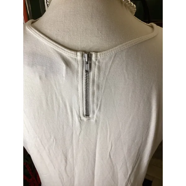 Ann Taylor LOFT Womens White Floral Lace Front‎ Sleeveless Shell Top Size M - Image 4