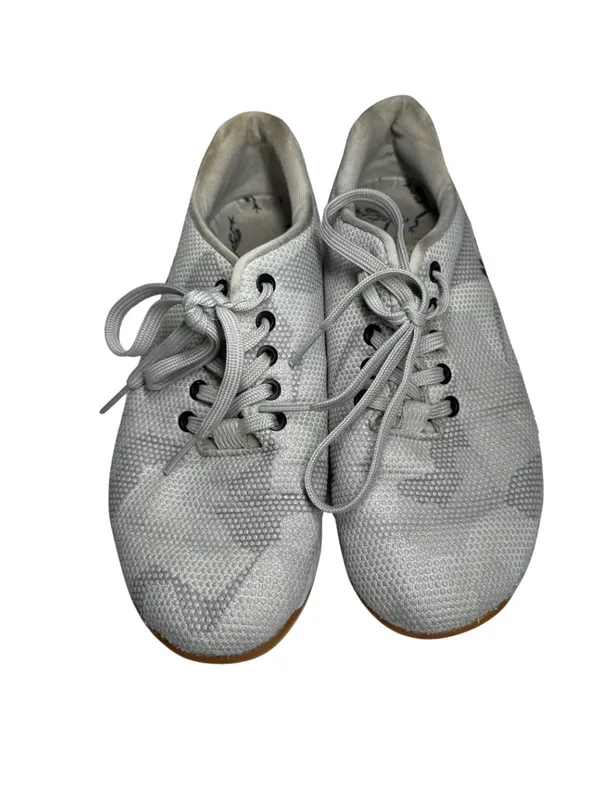 NOBULL white gray Frog-Print Trainer Interior W 8.5 M 7 workout weightlifting - Image 3