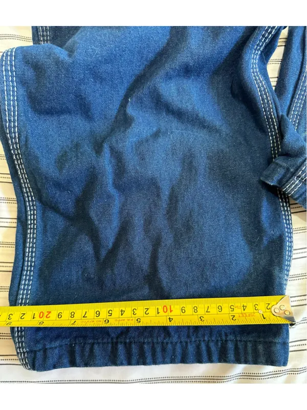 Women's Liberty Denim Overalls Size 30 Blue and Green - Image 8