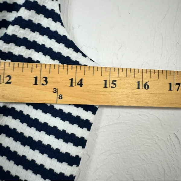Hutch Blue White Striped Off Shoulder Asymmetrical Mini Dress Womens S Preppy - Image 13