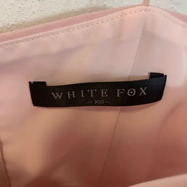 Light pink Cutout White fox Mini dress - Image 3