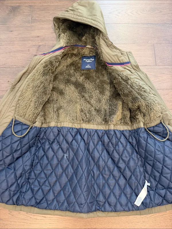 American Eagle Women's Size Small Sherpa Lined Hooded Jacket - C34-130 - Image 7