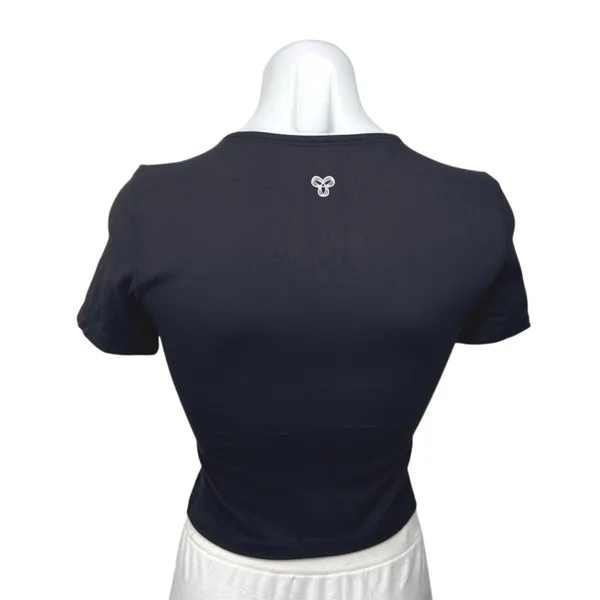 Aritzia TNA Action Black Crewneck Short Sleeve Activewear Crop Tee T-shirt Top S - Image 2