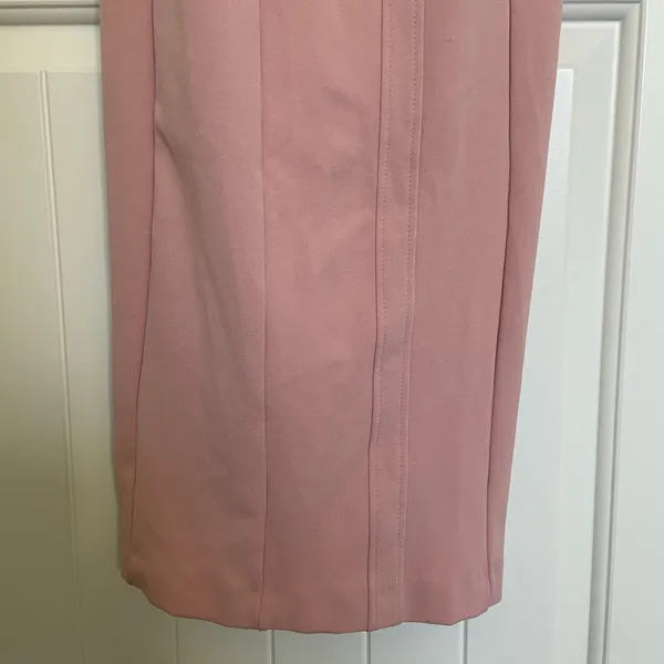 NEW ZARA women’s light‎ pink off shoulder bodycon back slit maxi dress XS - Image 3