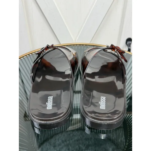 Melissa Women’s Size 7 Animal Print Double Strap Sandals Jelly Slip On Shoes - Image 4