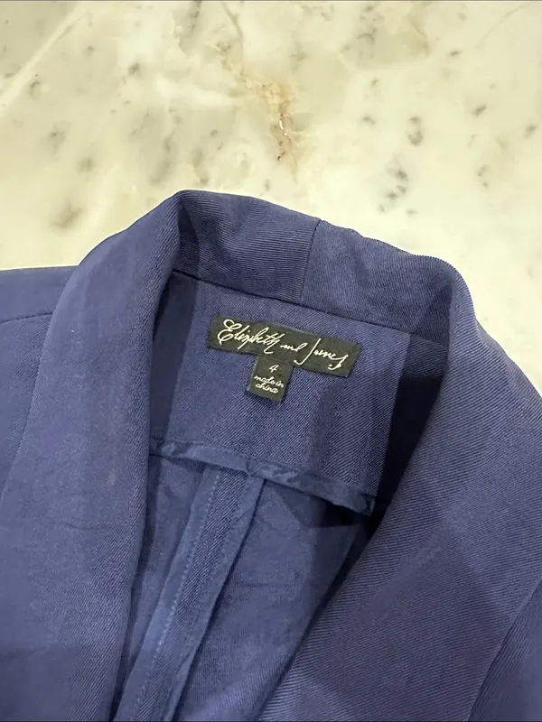 Elizabeth and James Women's Single-Button Blazer Jacket Navy - Image 4