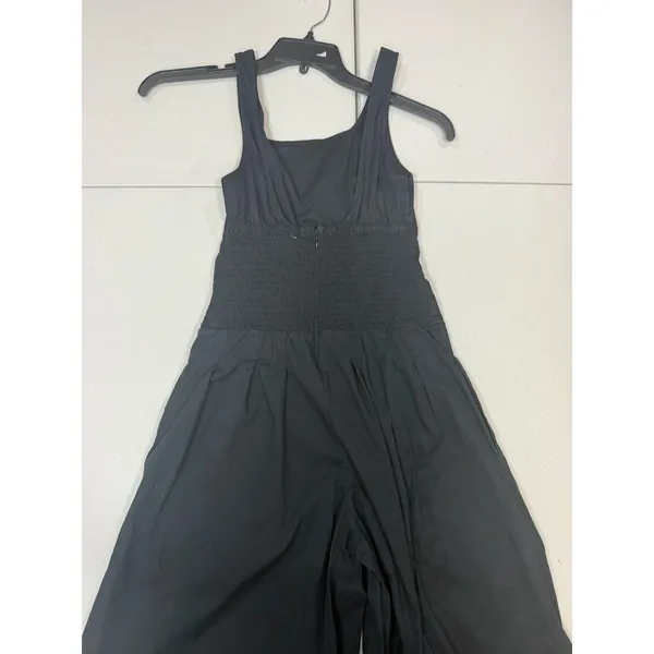 WEWOREWHAT Pleated Scoop Neck black Jumpsuit size 6 - Image 7