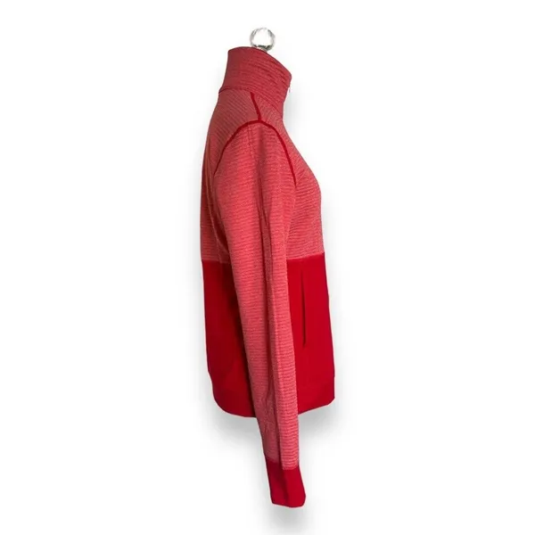 Adidas Womens Quarter Zip Pullover‎ Sz M Climalite 2-Tone Red Atlanta Hawks NBA - Image 5
