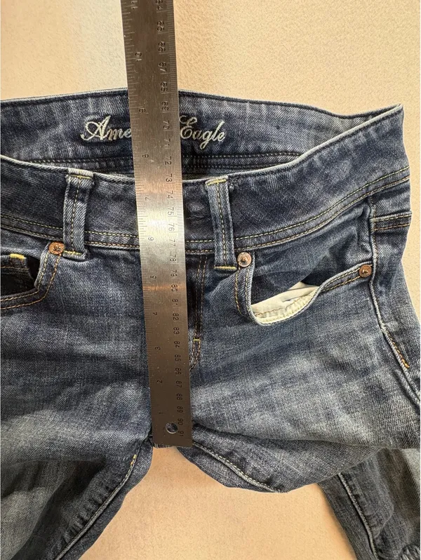American Eagle Y2K Original Boot Jean Womens Low Rise Bootcut Distressed Stretch - Image 3