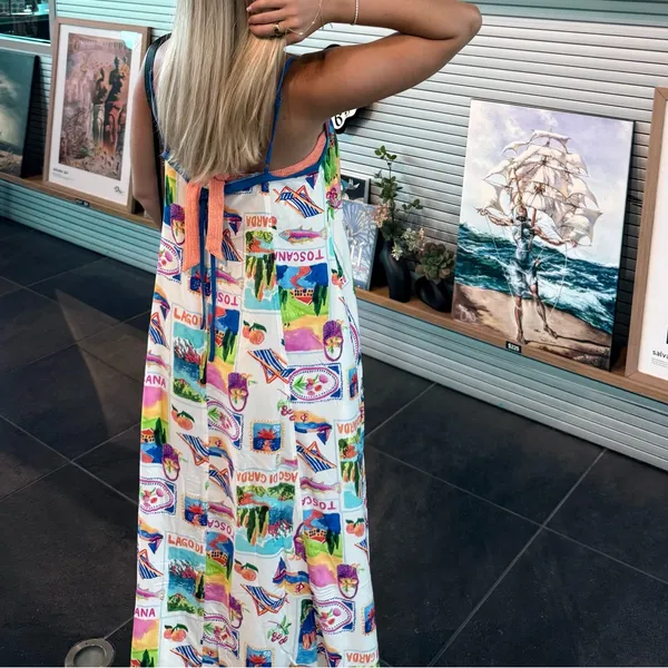 Tuscany colorful Maxi Dress - Image 2