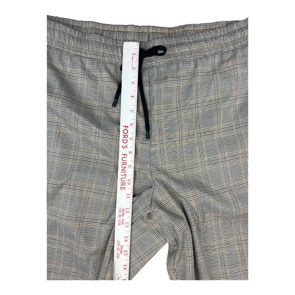 Nine West‎ Wide Leg Plaid Pant Brown Black Side Stripe Drawstring 1X Sporty Chic - Image 6