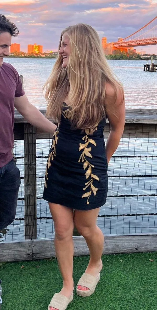 Black & Gold Mini Dress - Image 10