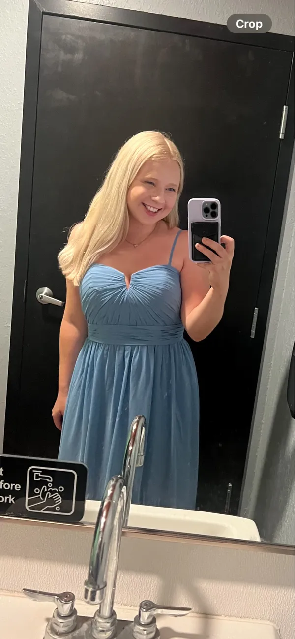 Azazie Blue Dress - Image 3
