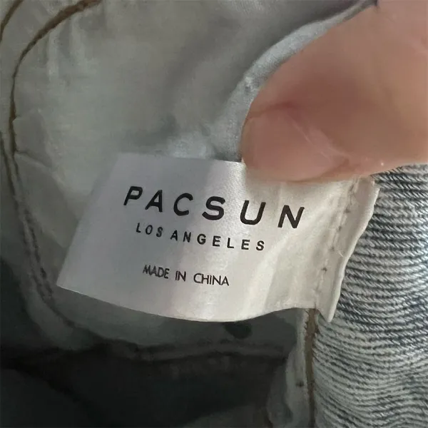 PacSun Women's Mom Denim Shorts Size 28 Blue Distressed Casual Summer - Image 5