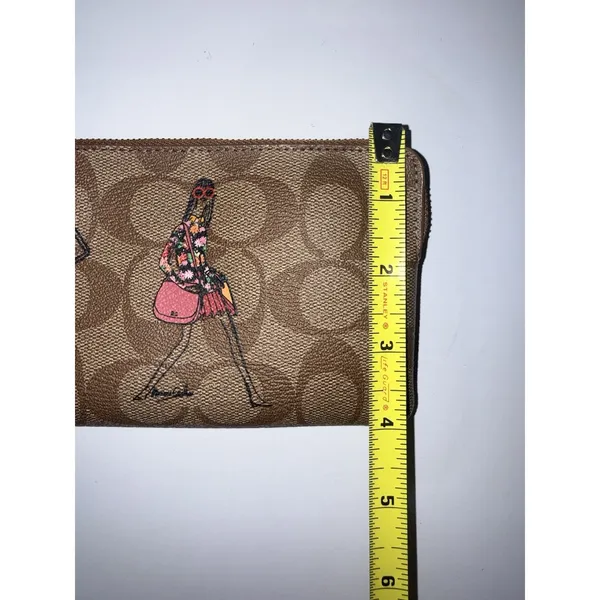 NEW Coach Bonnie Cashin Signature Corner Zip Wristlet‎ 57586 IMGold/Khaki L - Image 6