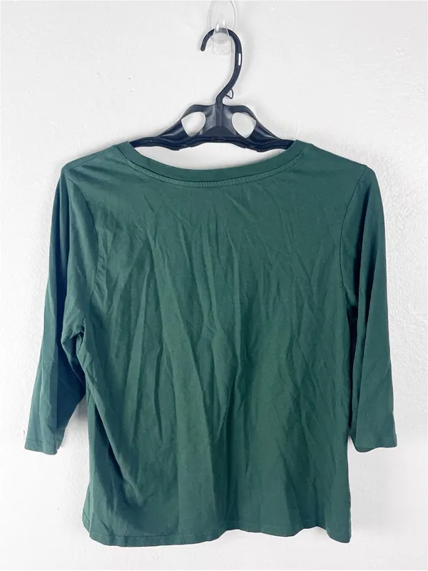 PACT Green 100% Organic Cotton 3/4 Sleeves Tee Size Large Casual Neutral - Image 2