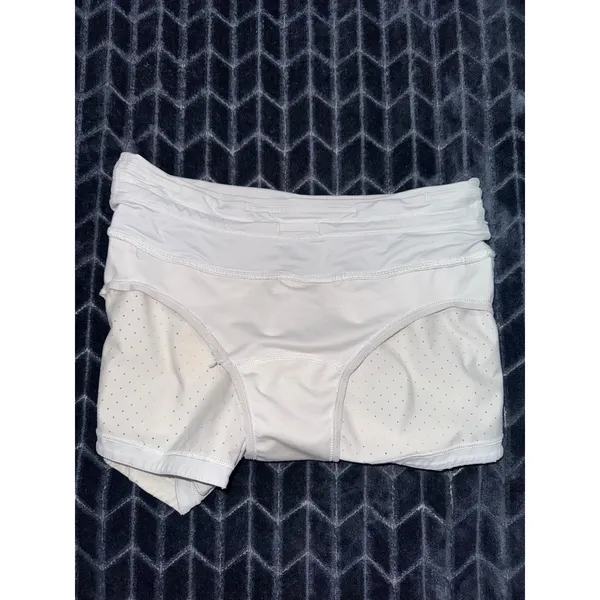 LULULEMON Women's Speed Up Shorts White stretch Size 4 - Image 5