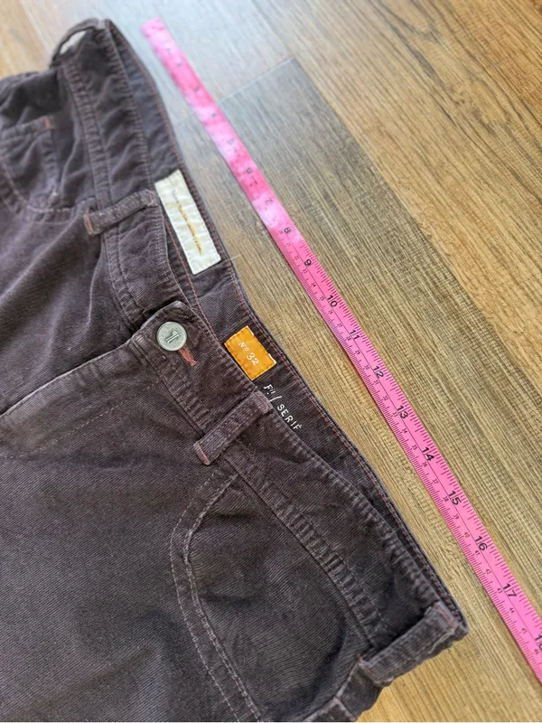 Pilcro and the Letterpress Anthropologie Vintage-Inspired Women's Brown Corduroy Pants W32 - Image 7