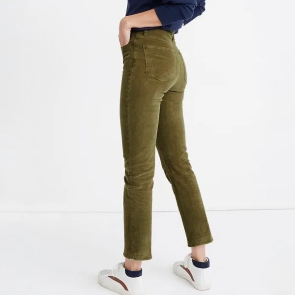 Madewell Classic Straight Jean Jeans Corduroy Green Corduroy Edition Size 28 - Image 2