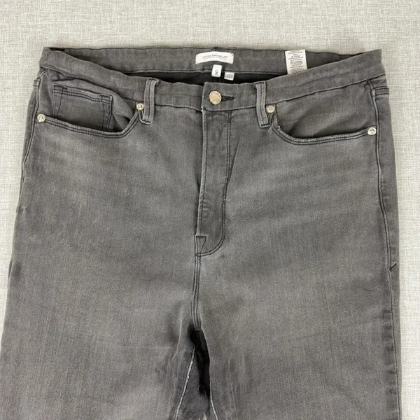 Good American Good Waist Jeans Womens 16 Gray Charcoal High Rise Skinny Stretch‎ - Image 3