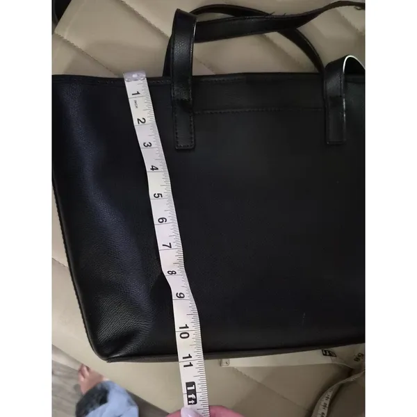 Michael Kors Black Leather Tote Bag Shoulder Purse - Image 12