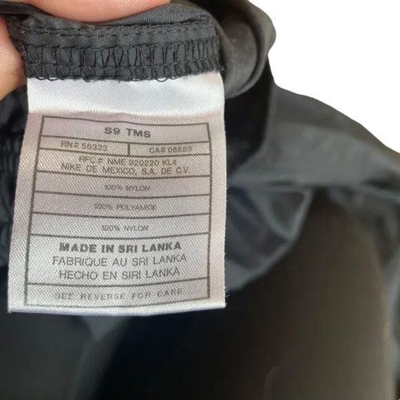 Nike Vintage 90s Windbreaker Pants Black‎ Size L Nylon - Image 5