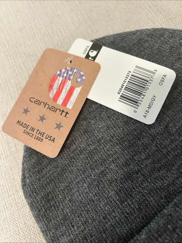 CARHARTT STYLE #A18 Iconic A18 Watch Cap Beanie, Grey, NEW - Image 5