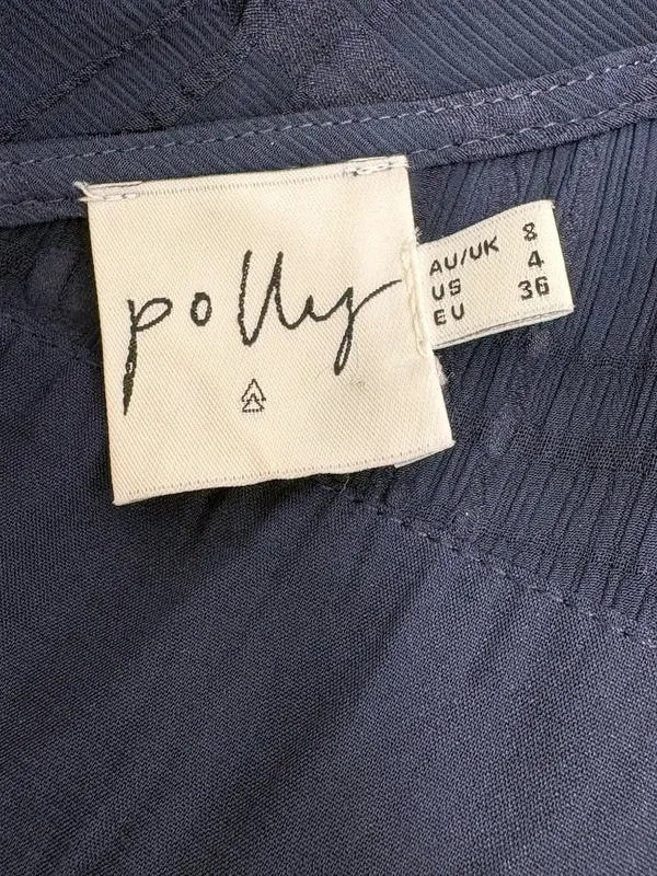 Polly Dress Theodora Navy Romper‎ With Plaid Print - Size 4. - Image 7