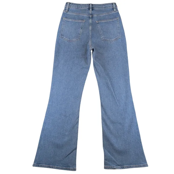 Denim Forum Aritzia Joni High Rise Flare Jeans Blue Medium Wash 28 DW1663 - Image 2