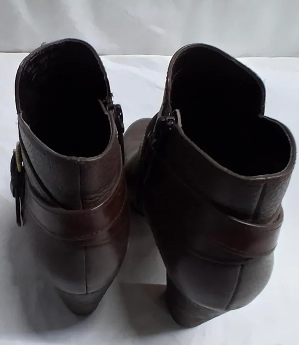 Cole Haan Brown Leather Buckle Ankle Booties - Image 3
