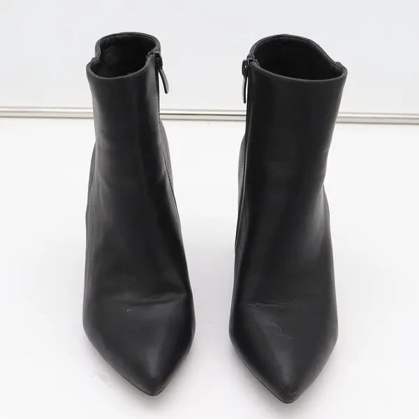 Dream Paris Ankle Boots Women 8 Pointed Toe Block Heel Black Faux Leather Exc - Image 4