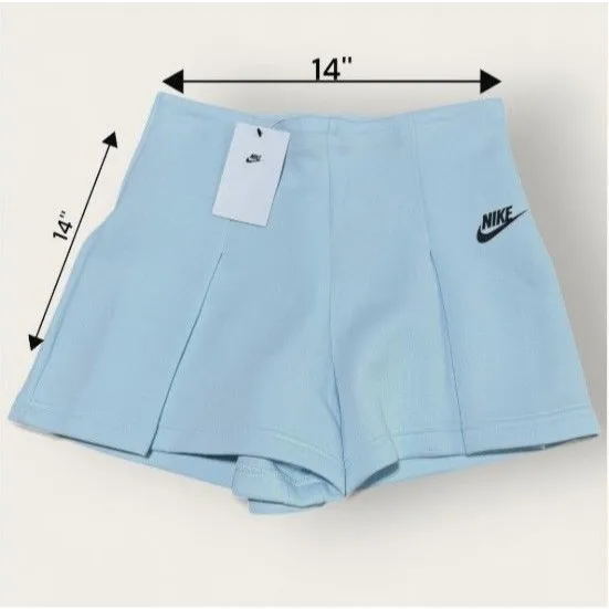 Nike Tech Fleece Pleated Shorts Glacier Blue Small NWT - Image 8