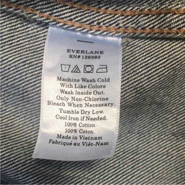 Everlane Trucker Blue Denim Jean Jacket S - Image 7