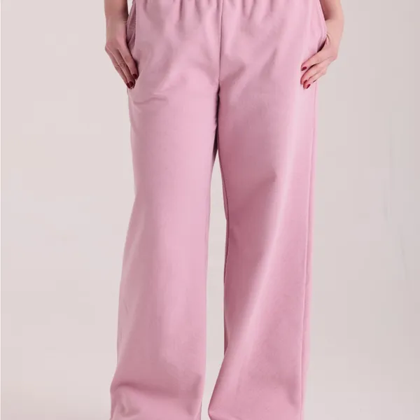 Klassy Network Pink Wide-Leg SweatPants - Image 2