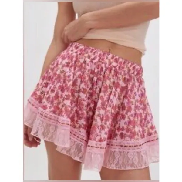 Free people Morning Breeze Pink Floral Print Intimately Shorts(Size XS) - Image 2