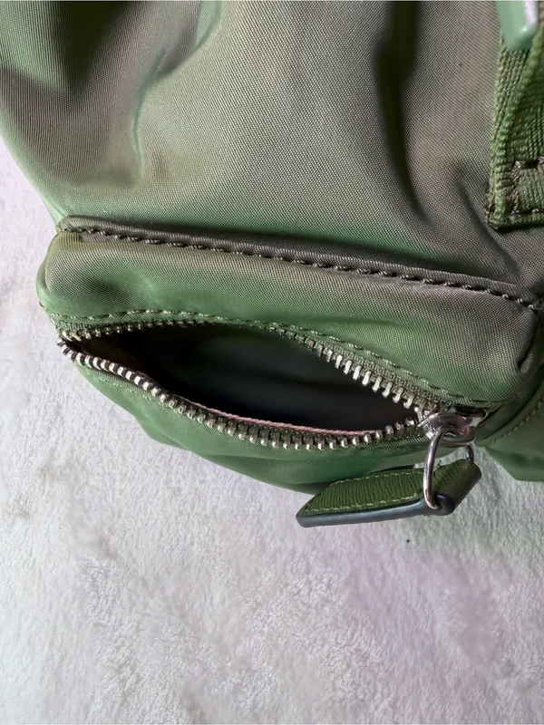 GUESS Olive Green Backpack with Gold-Tone Buckle - Image 9