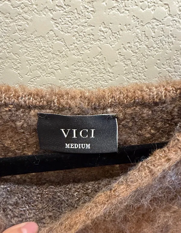 fuzzy ombré crewneck sweater - Image 5