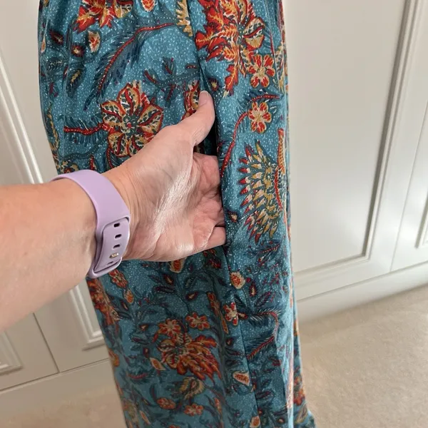Band Of The‎ Free Faux Wrap Maxi Dress Floral Boho Peasant Romantic Cottagecore - Image 5
