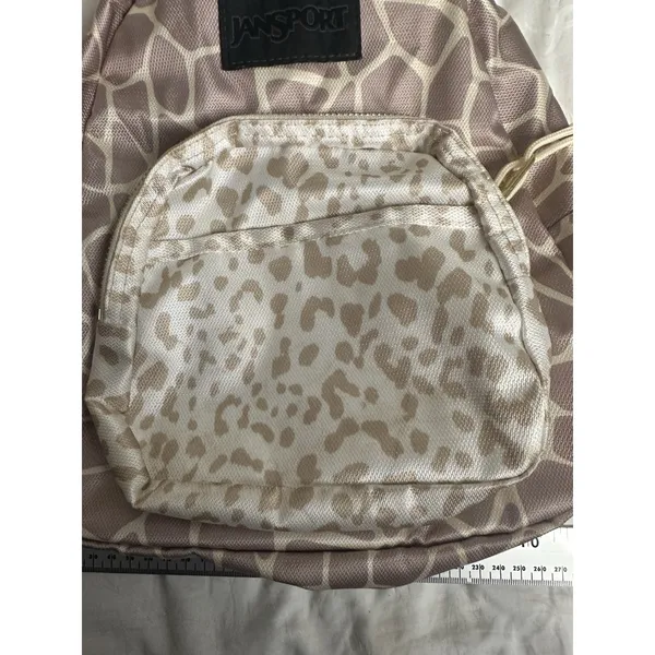 Jansport Mini Animal Print Sample Backpack Rare Cheetah Print Gold And Cream - Image 4