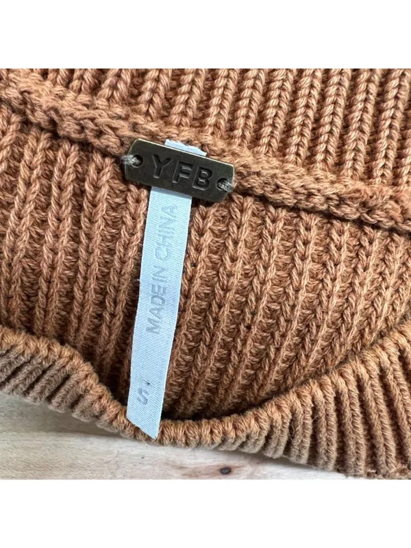 Young Fabulous and Broke Coastal Minimalist Beau Sleeveless Knit Sweater Vest Rust Brown Size Small - Image 8