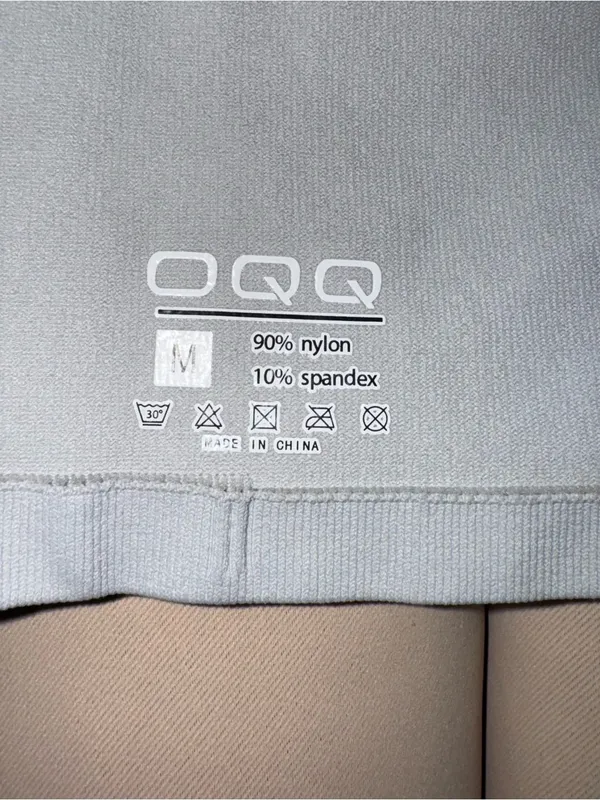 oqq long sleeve top Silver Size M - Image 3