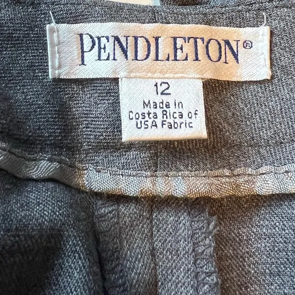 Pendleton Virgin Wool Pants Gray Slacks Trousers Sz 12 Work Professional Preppy - Image 4